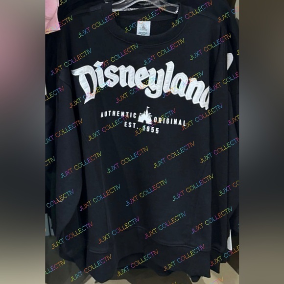 Disneyland Authentic Original 1955 Castle Black Crewneck Sweater - Picture 1 of 2